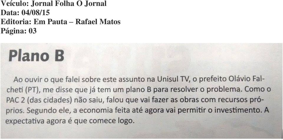 Editoria: Em Pauta