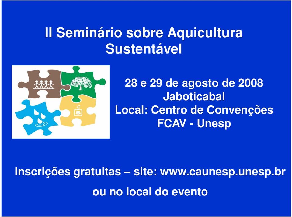 de Convenções FCAV - Unesp Inscrições gratuitas