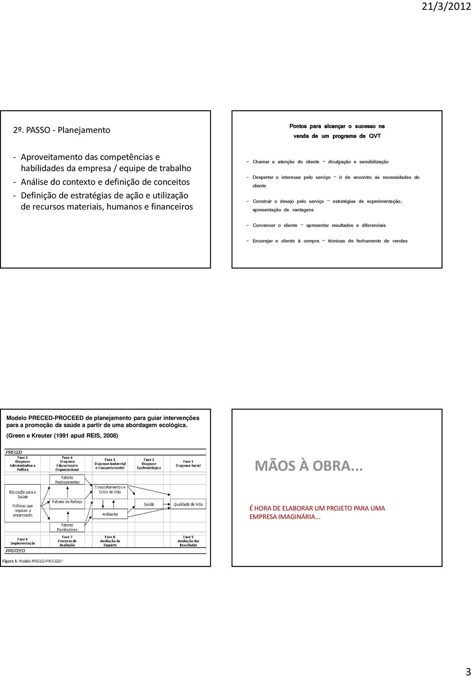 serviço ir de encontro às necessidades do cliente - Construir o desejo pelo serviço estratégias de experimentação, apresentação de vantagens - Convencer o cliente apresentar resultados e diferenciais