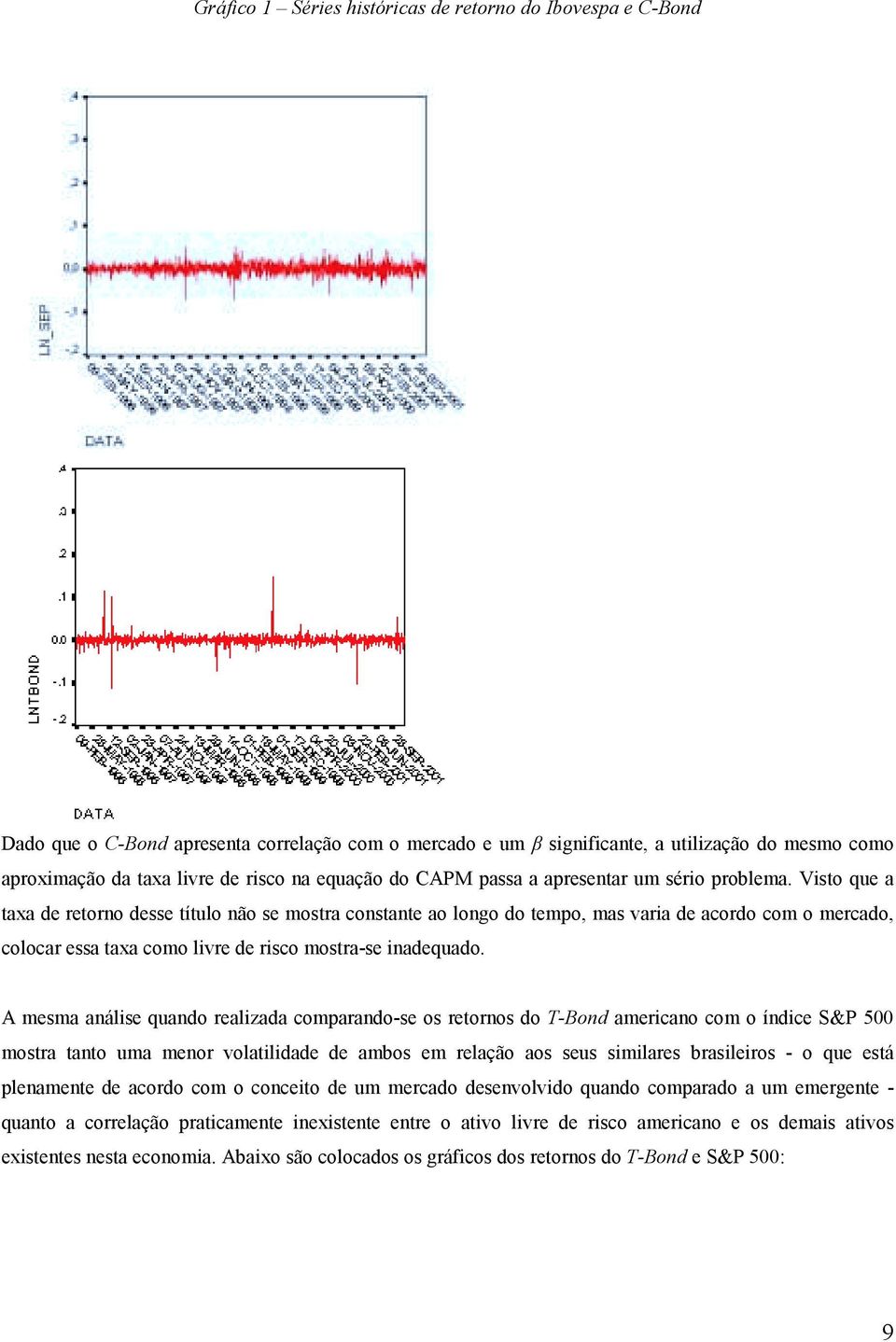 Visto que a taxa de retorno desse título não se mostra constante ao longo do tempo, mas varia de acordo com o mercado, colocar essa taxa como livre de risco mostra-se inadequado.