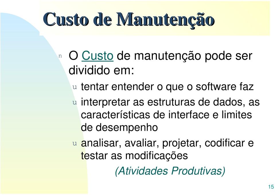 características de interface e limites de desempenho u analisar,