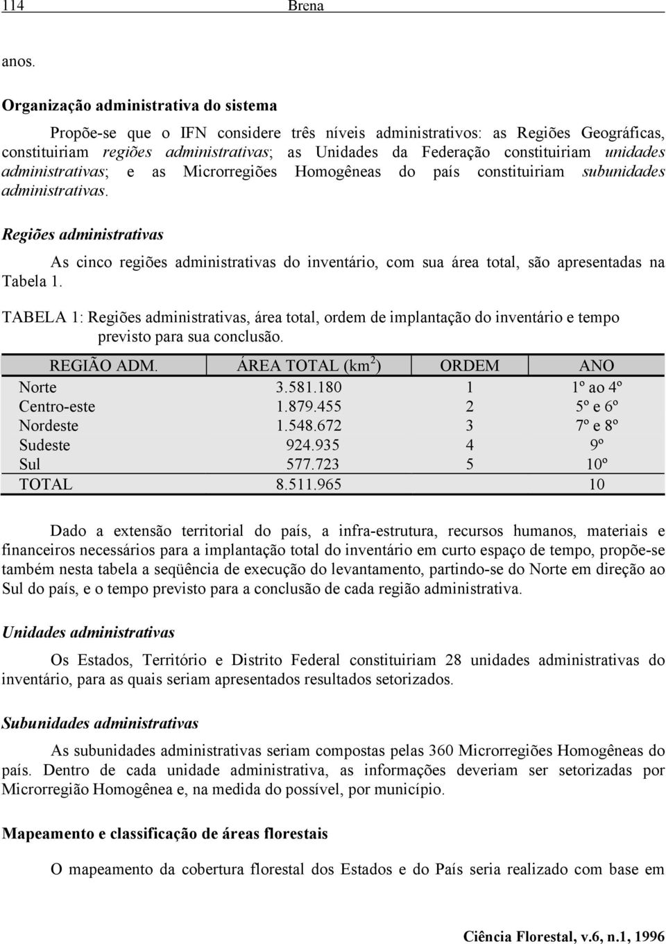 unidades administrativas; e as Microrregiões Homogêneas do país constituiriam subunidades administrativas.