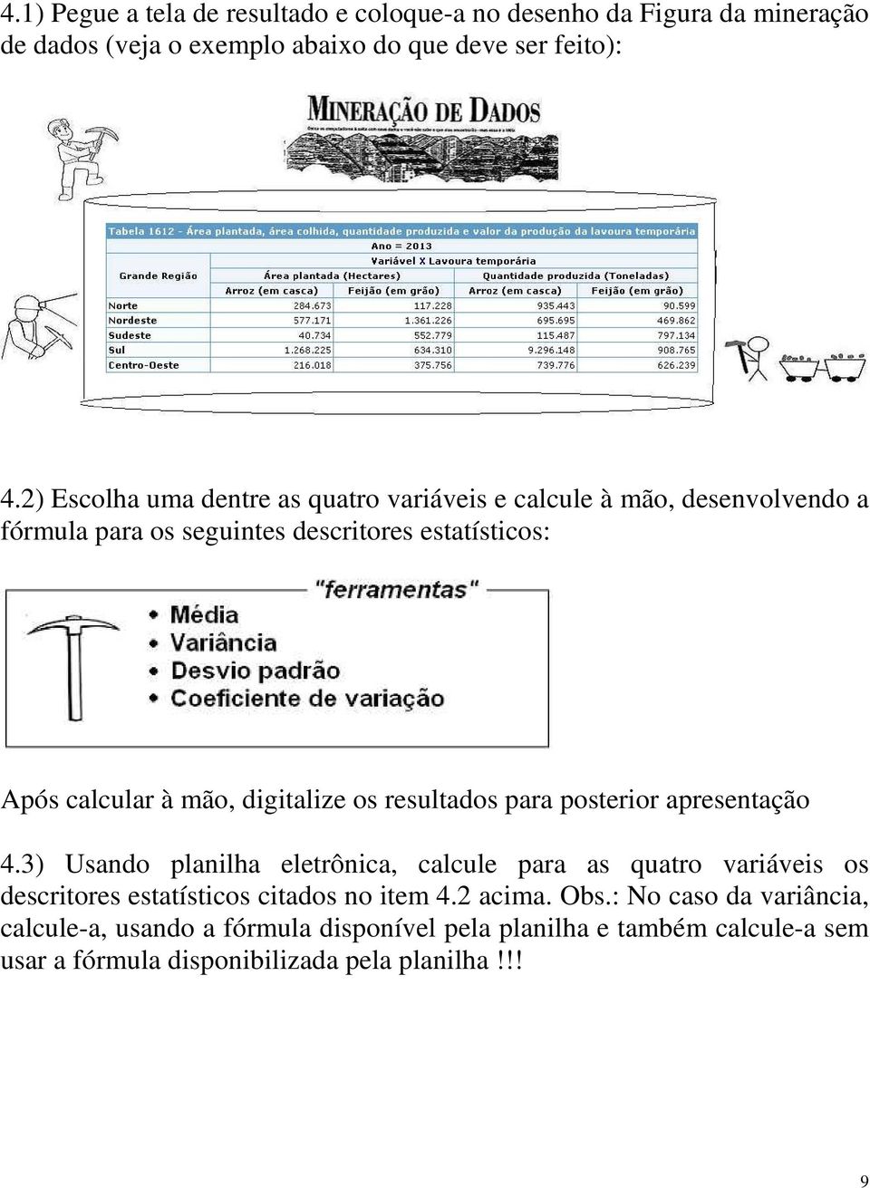 digitalize os resultados para posterior apresentação 4.