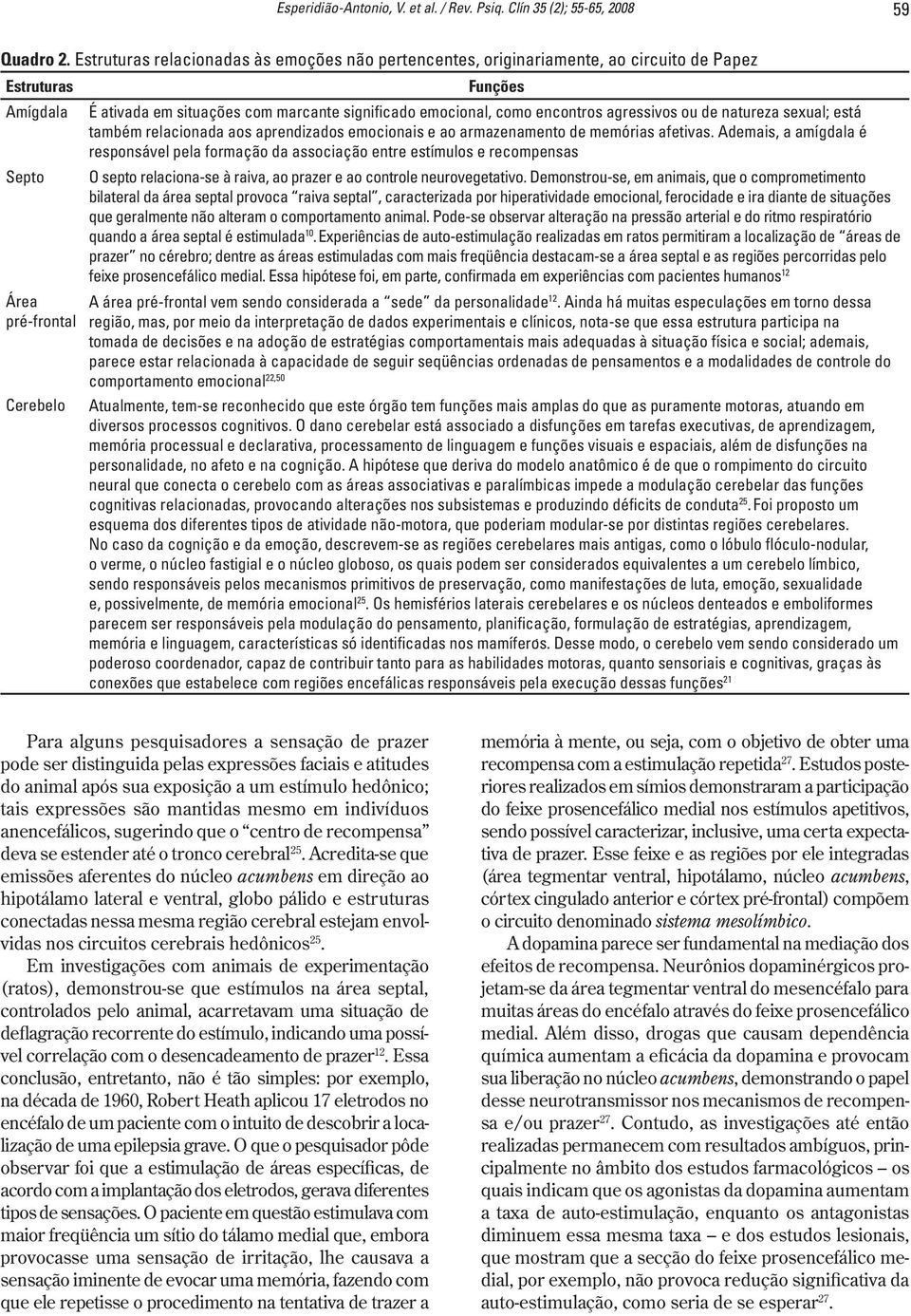 emocional, como encontros agressivos ou de natureza sexual; está também relacionada aos aprendizados emocionais e ao armazenamento de memórias afetivas.