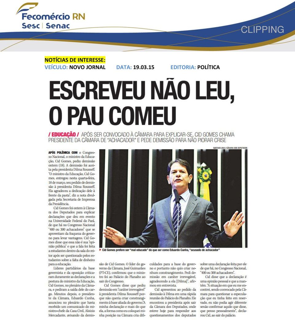 NOVO JORNAL DATA: