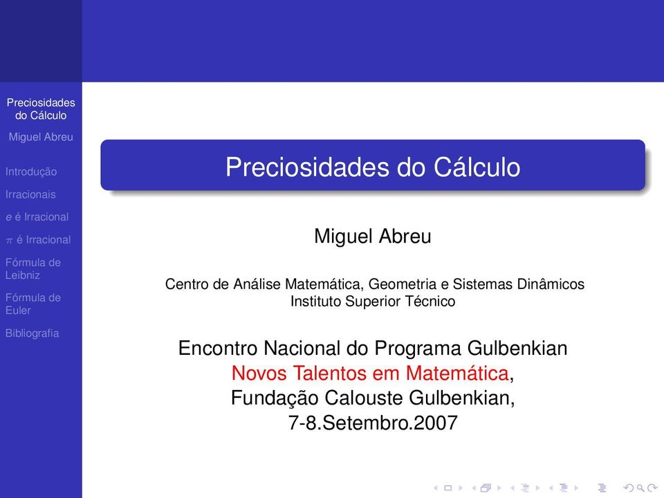 Nacional do Programa Gulbenkian Novos Talentos em