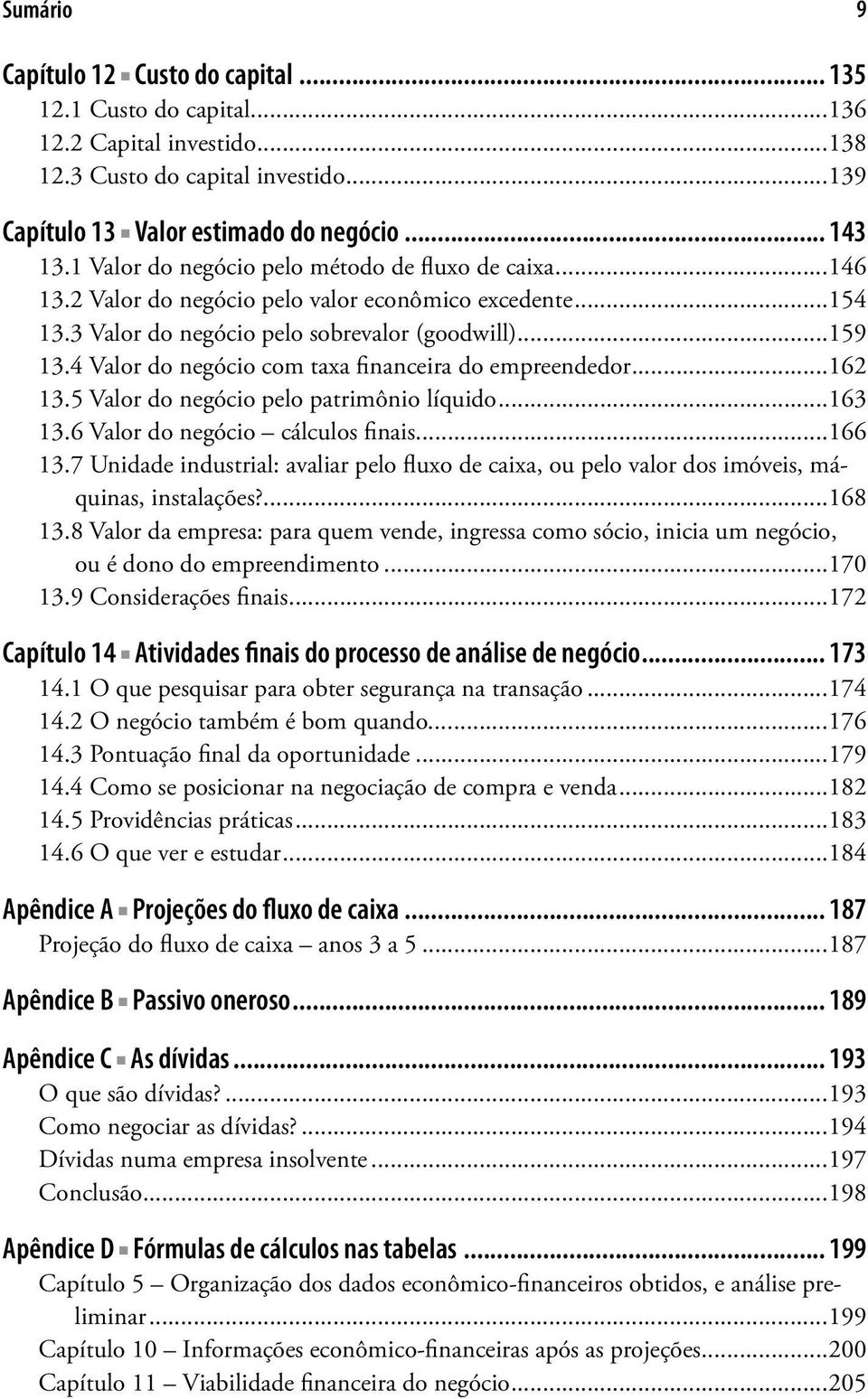 4 Valor do negócio com taxa financeira do empreendedor...162 13.5 Valor do negócio pelo patrimônio líquido...163 13.6 Valor do negócio cálculos finais...166 13.