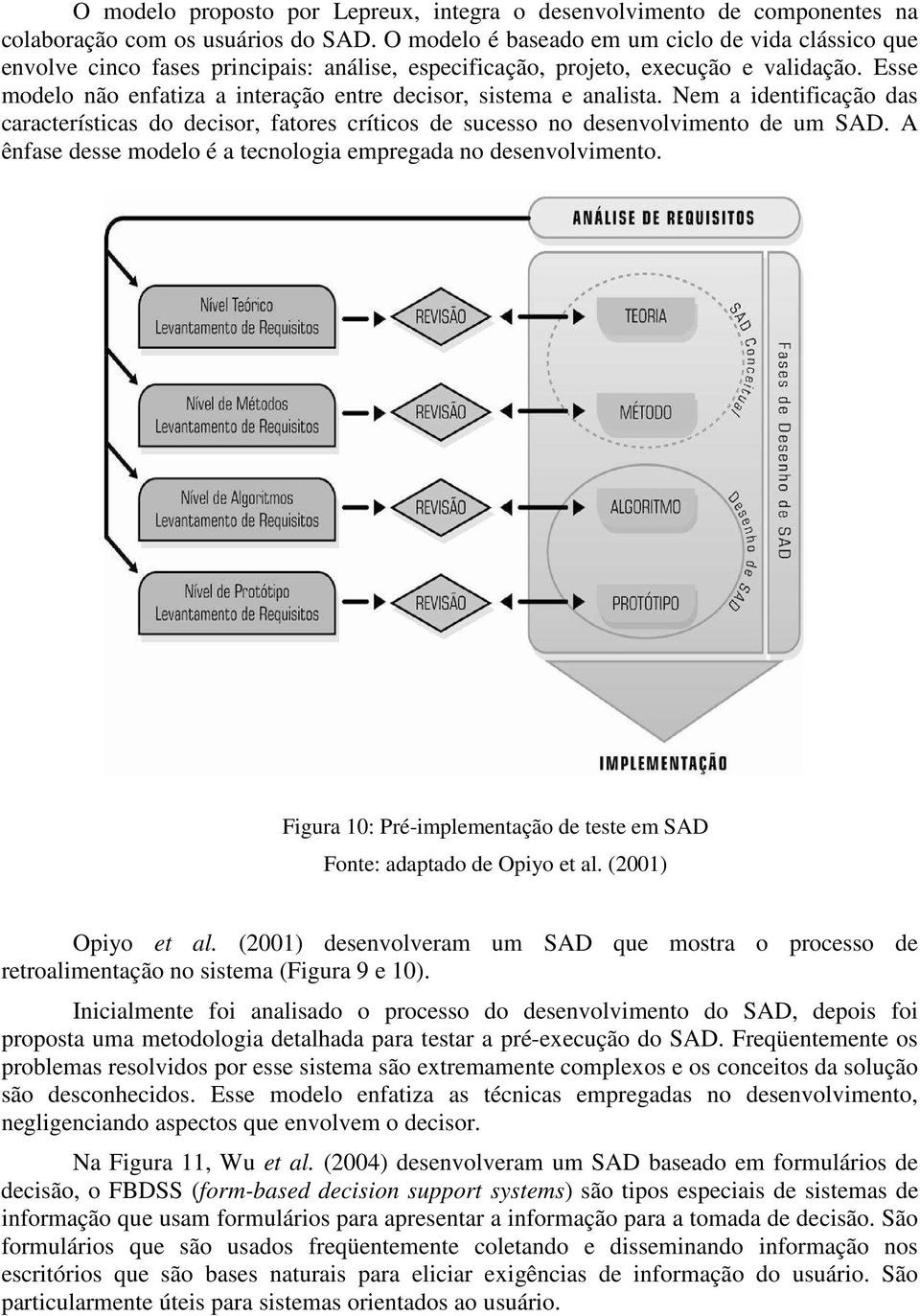 Esse modelo não enfatiza a interação entre decisor, sistema e analista. Nem a identificação das características do decisor, fatores críticos de sucesso no desenvolvimento de um SAD.