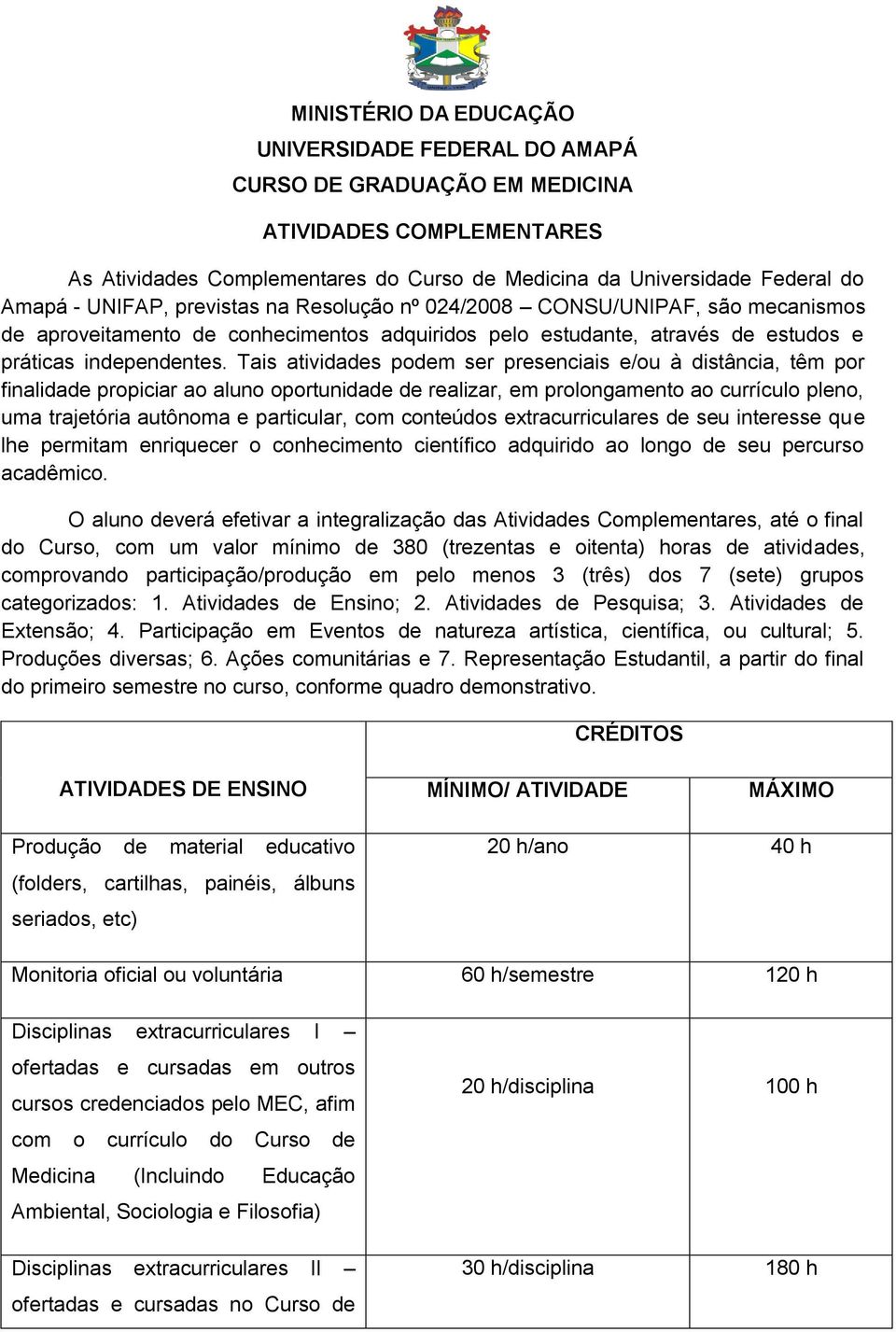 Tais atividades podem ser presenciais e/ou à distância, têm por finalidade propiciar ao aluno oportunidade de realizar, em prolongamento ao currículo pleno, uma trajetória autônoma e particular, com