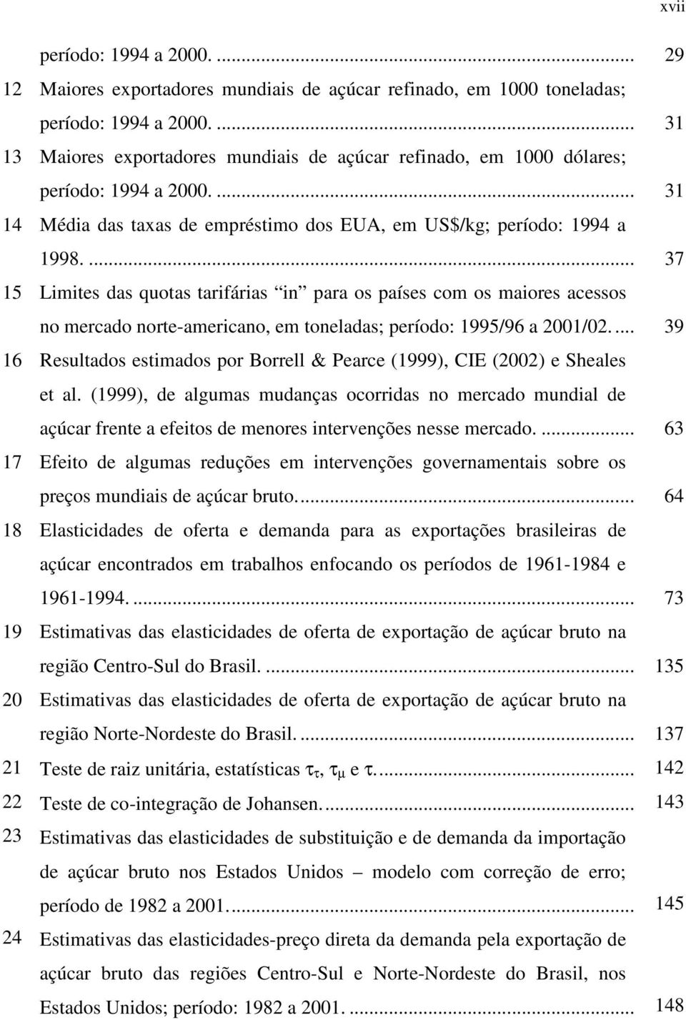 ... 37 Lmtes das quotas tarfáras n para os países com os maores acessos no mercado norte-amercano, em toneladas; período: 1995/96 a 2001/02.