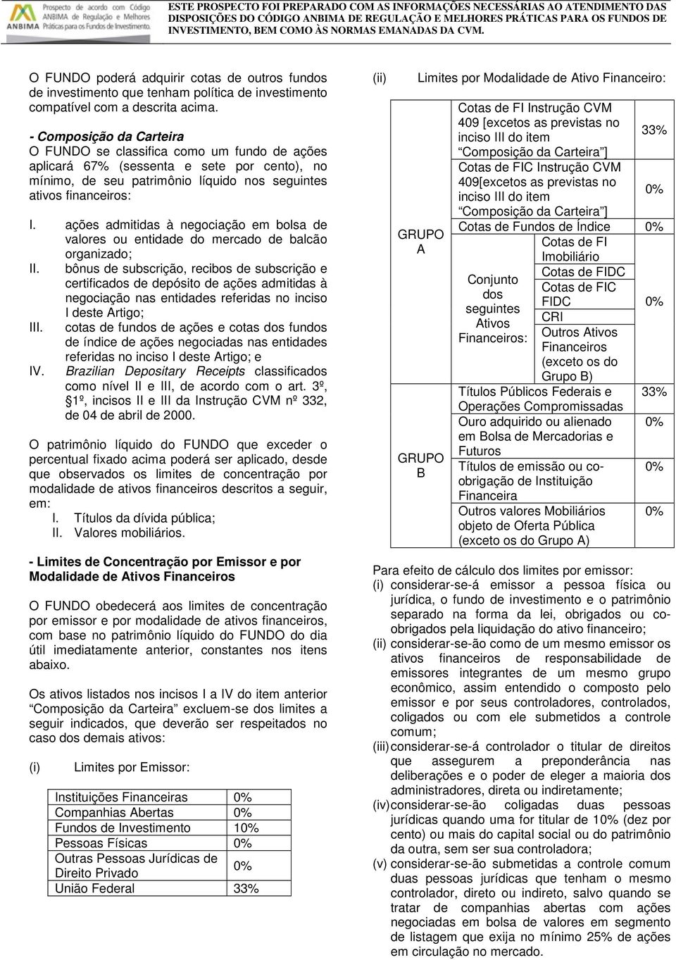 ações admitidas à negociação em bolsa de valores ou entidade do mercado de balcão organizado; II.