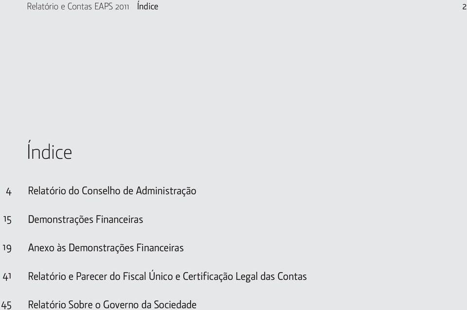 Anexo às Demonstrações Financeiras Relatório e Parecer do Fiscal