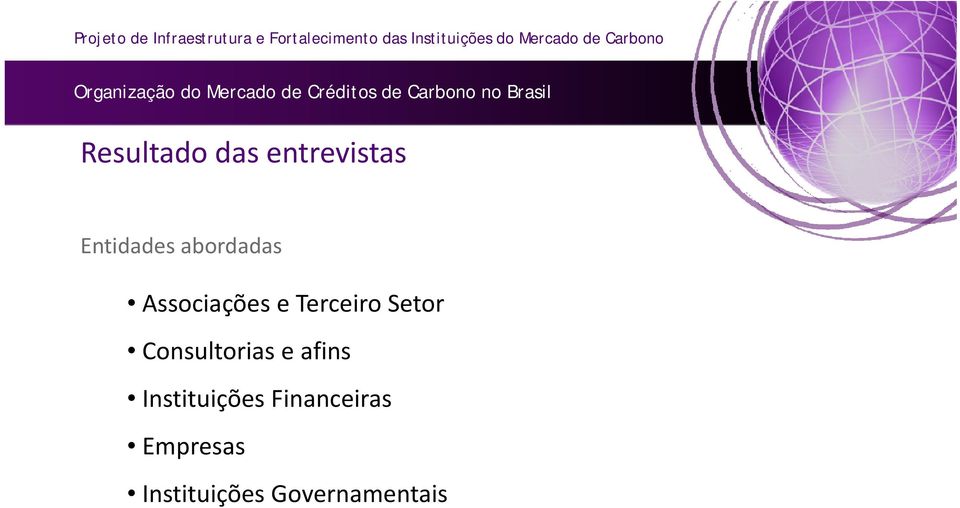 Consultorias e afins Instituições