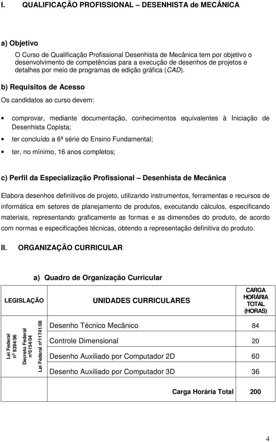 b) Requisitos de Acesso Os candidatos ao curso devem: comprovar, mediante documentação, conhecimentos equivalentes à Iniciação de Desenhista Copista; ter concluído a 6ª série do Ensino Fundamental;