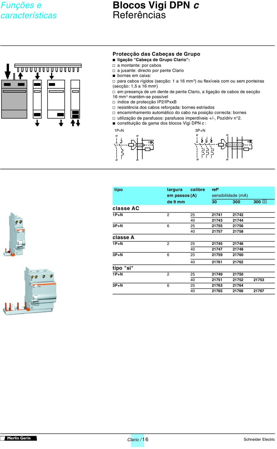 protecção IP2/IPxxB v resistência dos cabos reforçada: bornes estriados v encaminhamento automático do cabo na posição correcta: bornes v utilização de parafusos: parafusos imperdíveis +/-, Pozidriv