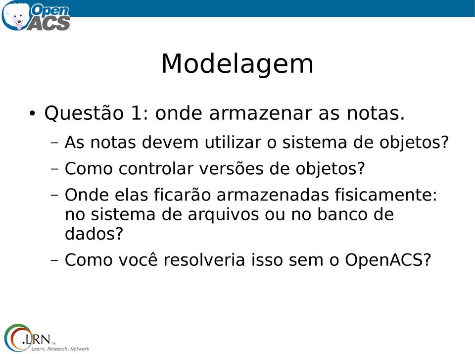 Como controlar versões de objetos?