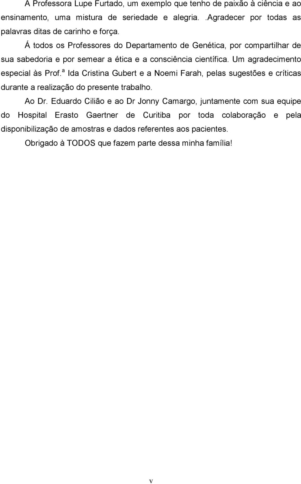 a Ida Cristina Gubert e a Noemi Farah, pelas sugestões e críticas durante a realização do presente trabalho. Ao Dr.