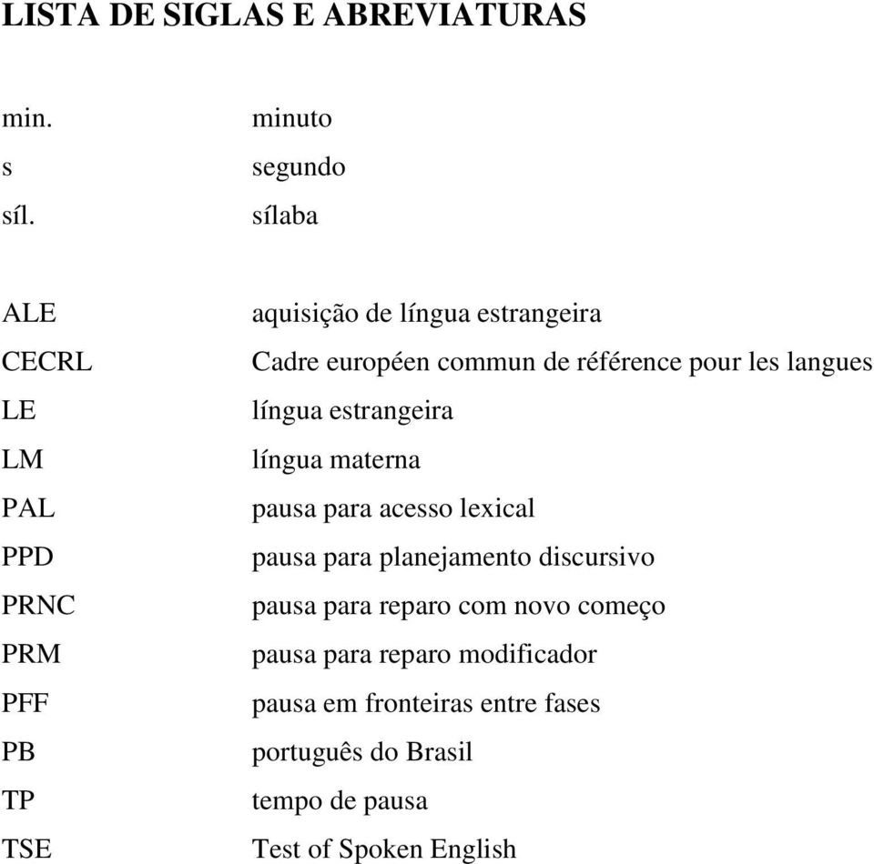 européen commun de référence pour les langues língua estrangeira língua materna pausa para acesso lexical