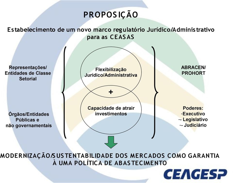 Órgãos/Entidades Públicas e não governamentais Capacidade de atrair investimentos Poderes: -Executivo --