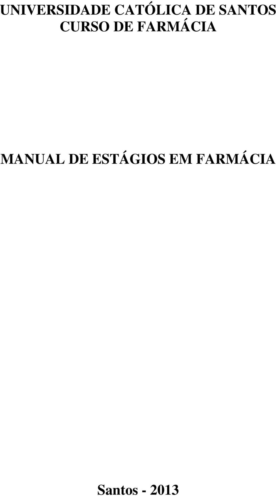 FARMÁCIA MANUAL DE