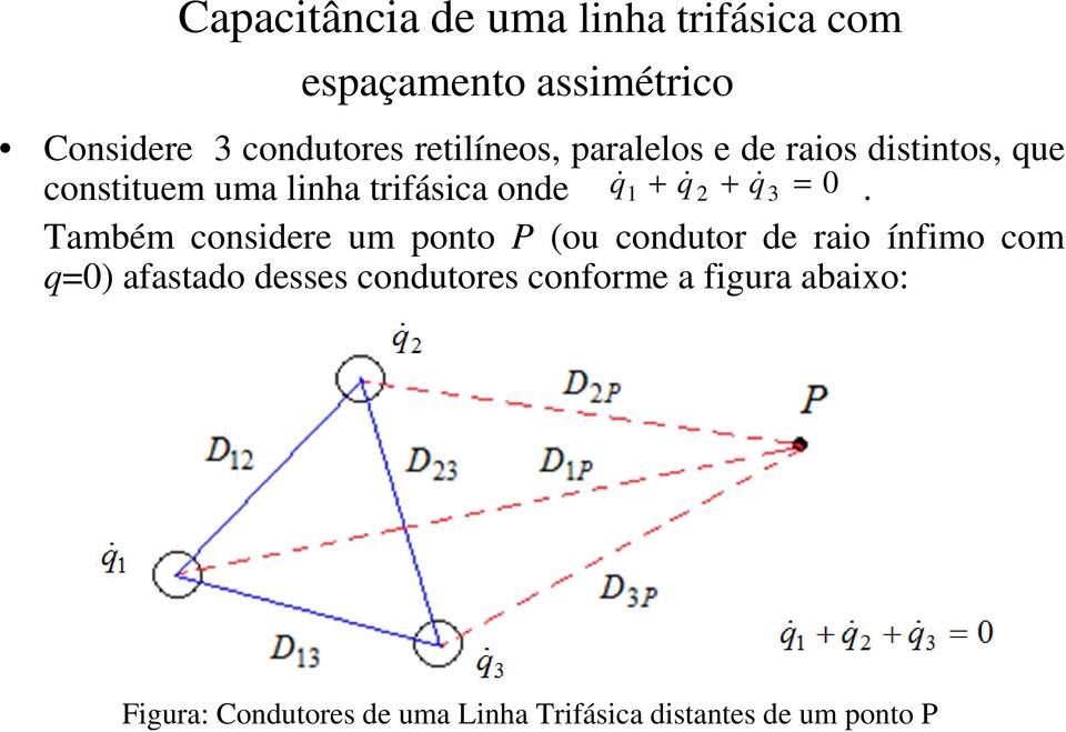 Também considee um ponto P (ou conduto de aio ínfimo com ) afastado desses