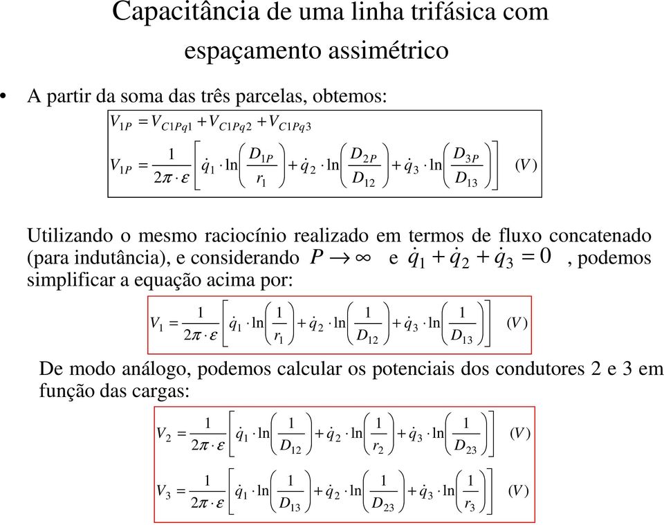 (paa indutância), e consideando e, podemos P (paa indutância), e consideando e, podemos simplifica a