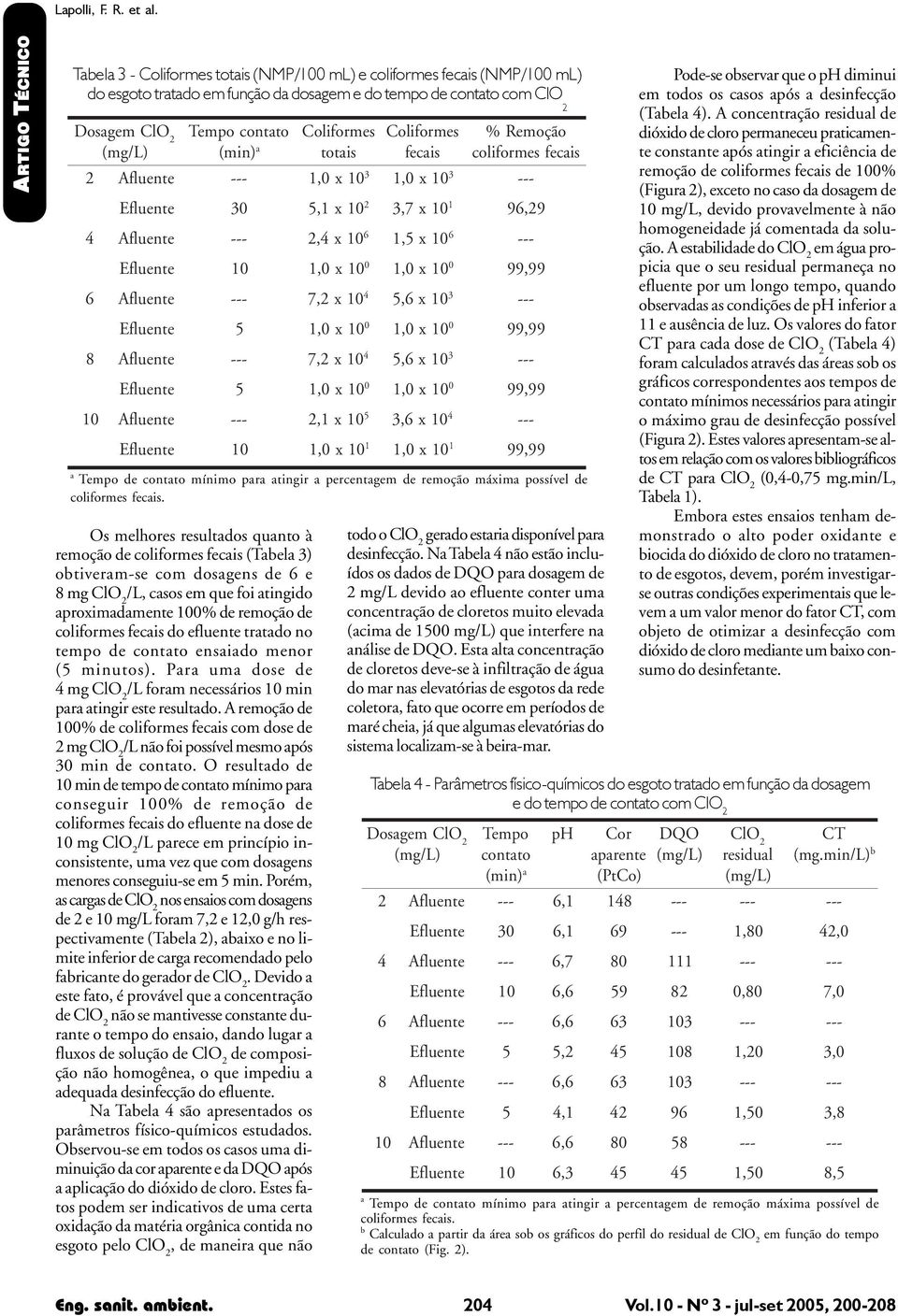 pr tingir percentgem de máxim possível de coliformes fecis.