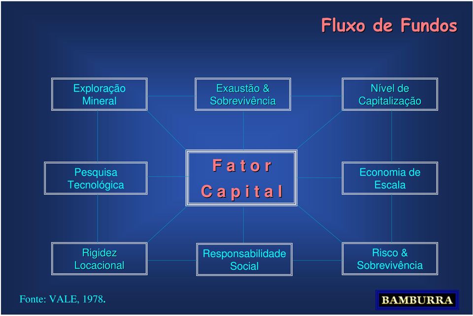 F a t o r C a p i t a l Economia de Escala Rigidez