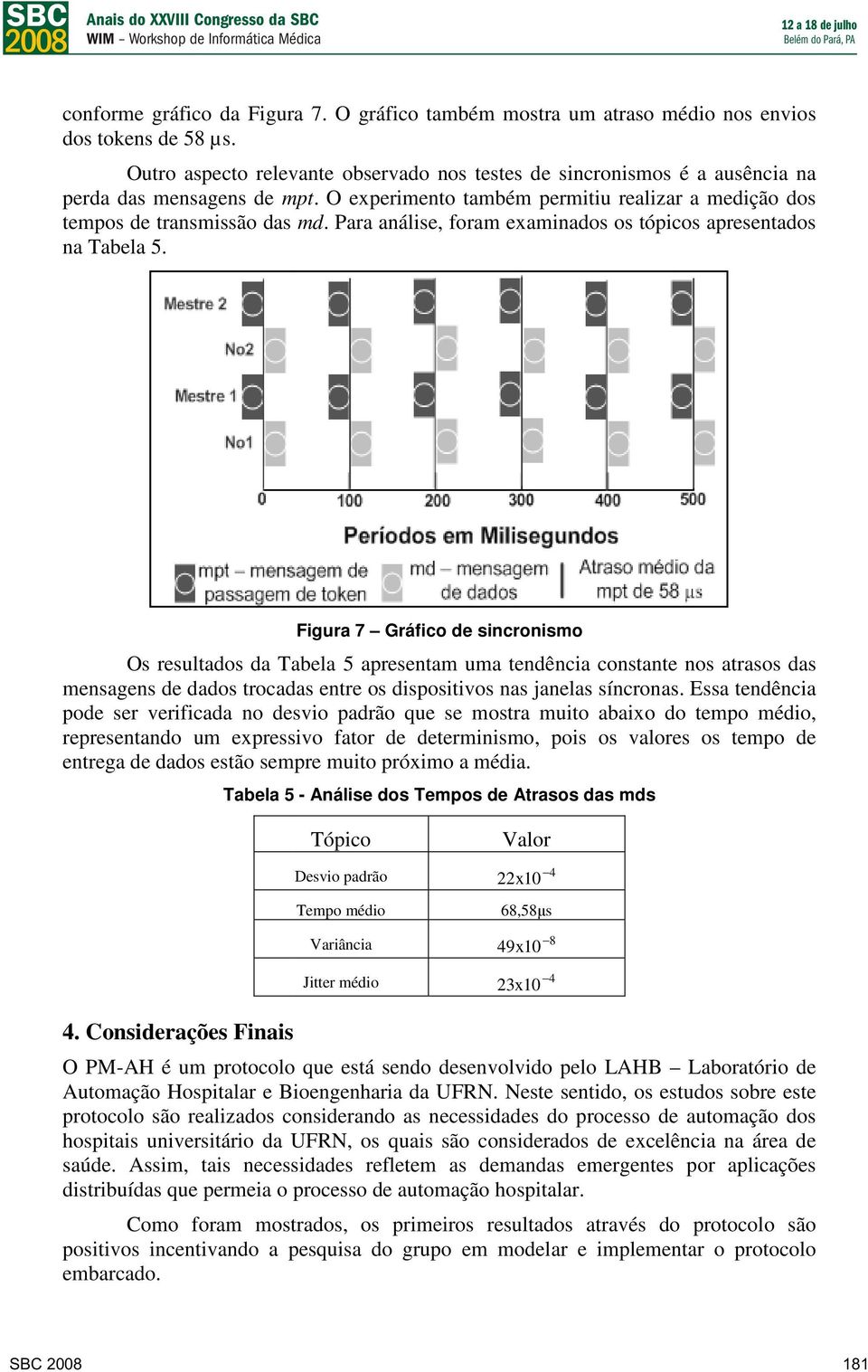 . Para análise, foram examinados os tópicos apresentados na Tabela 5.