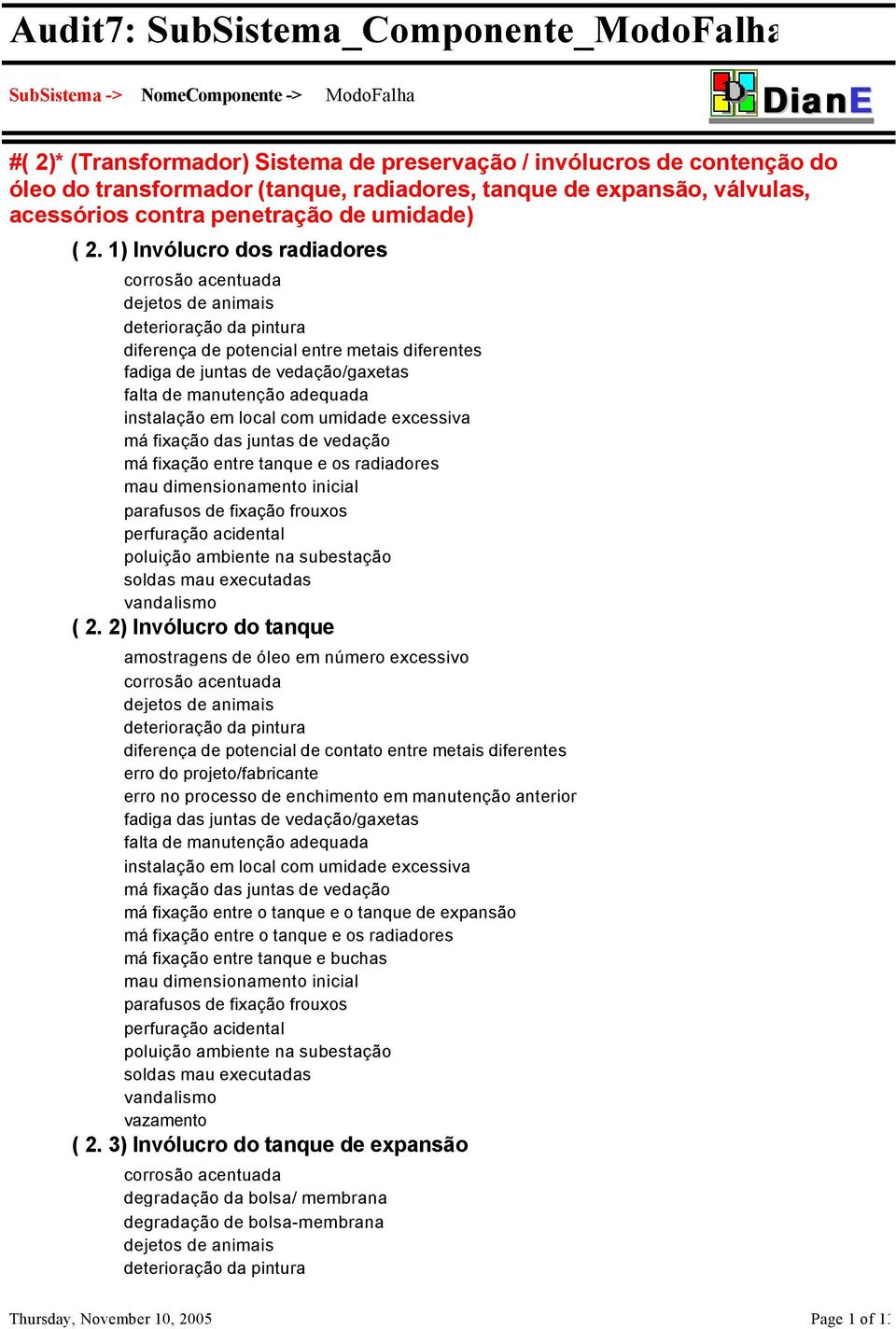 1) Invólucro dos radiadores fadiga de juntas de vedação/gaxetas má fixação das juntas de vedação má fixação entre tanque e os radiadores parafusos de fixação frouxos perfuração acidental soldas mau