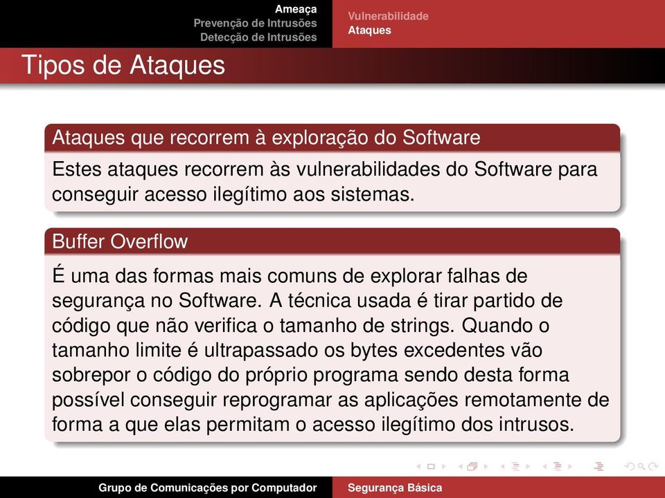 A técnica usada é tirar partido de código que não verifica o tamanho de strings.