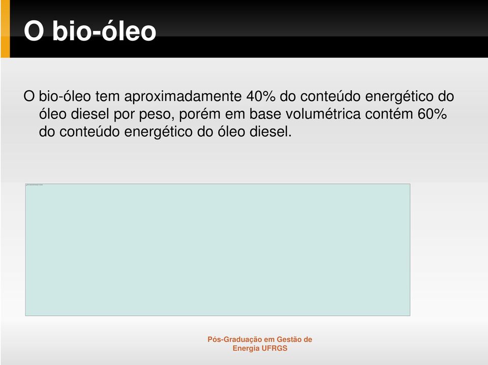 conteúdo energético do óleo diesel por peso, porém em