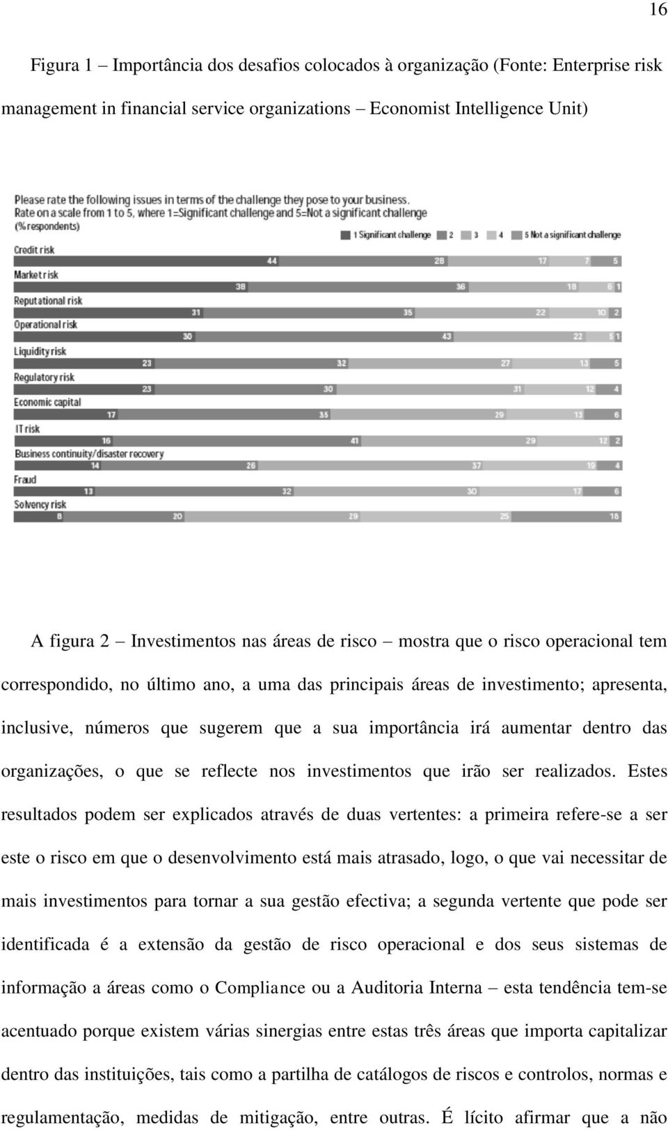 das organizações, o que se reflecte nos investimentos que irão ser realizados.