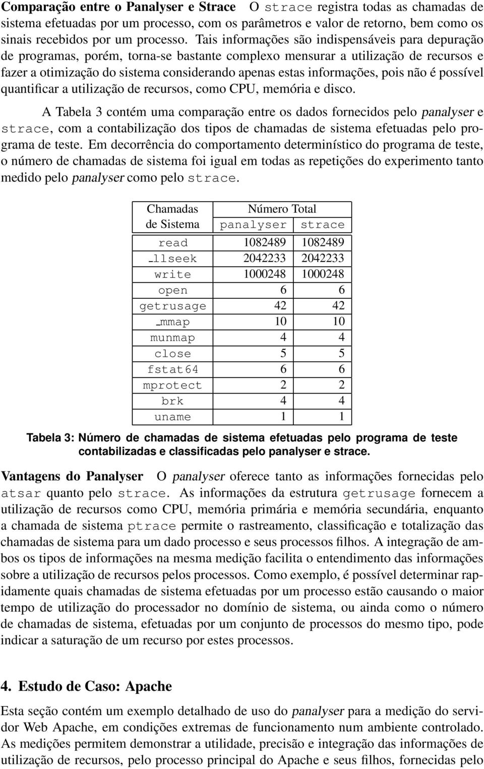 informações, pois não é possível quantificar a utilização de recursos, como CPU, memória e disco.