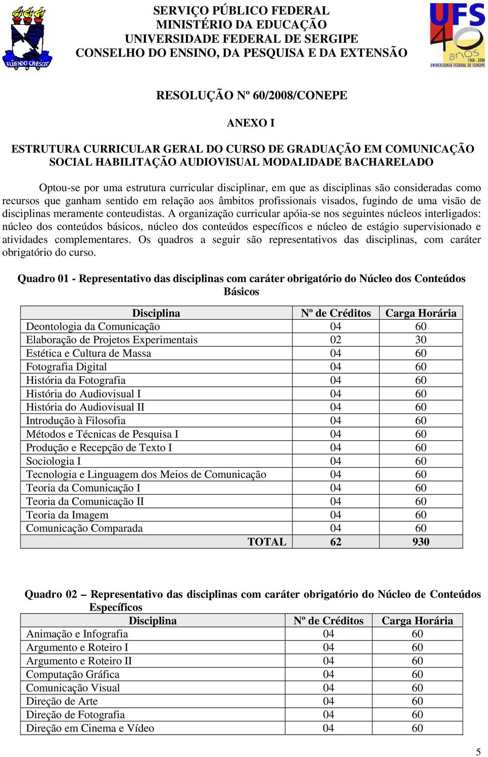 sentido em relação aos âmbitos profissionais visados, fugindo de uma visão de disciplinas meramente conteudistas.