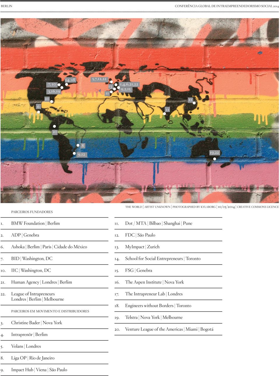 School for Social Entrepreneurs Toronto 10. IIC Washington, DC 15. FSG Genebra 21. Human Agency Londres Berlim 16. The Aspen Institute Nova York 22.