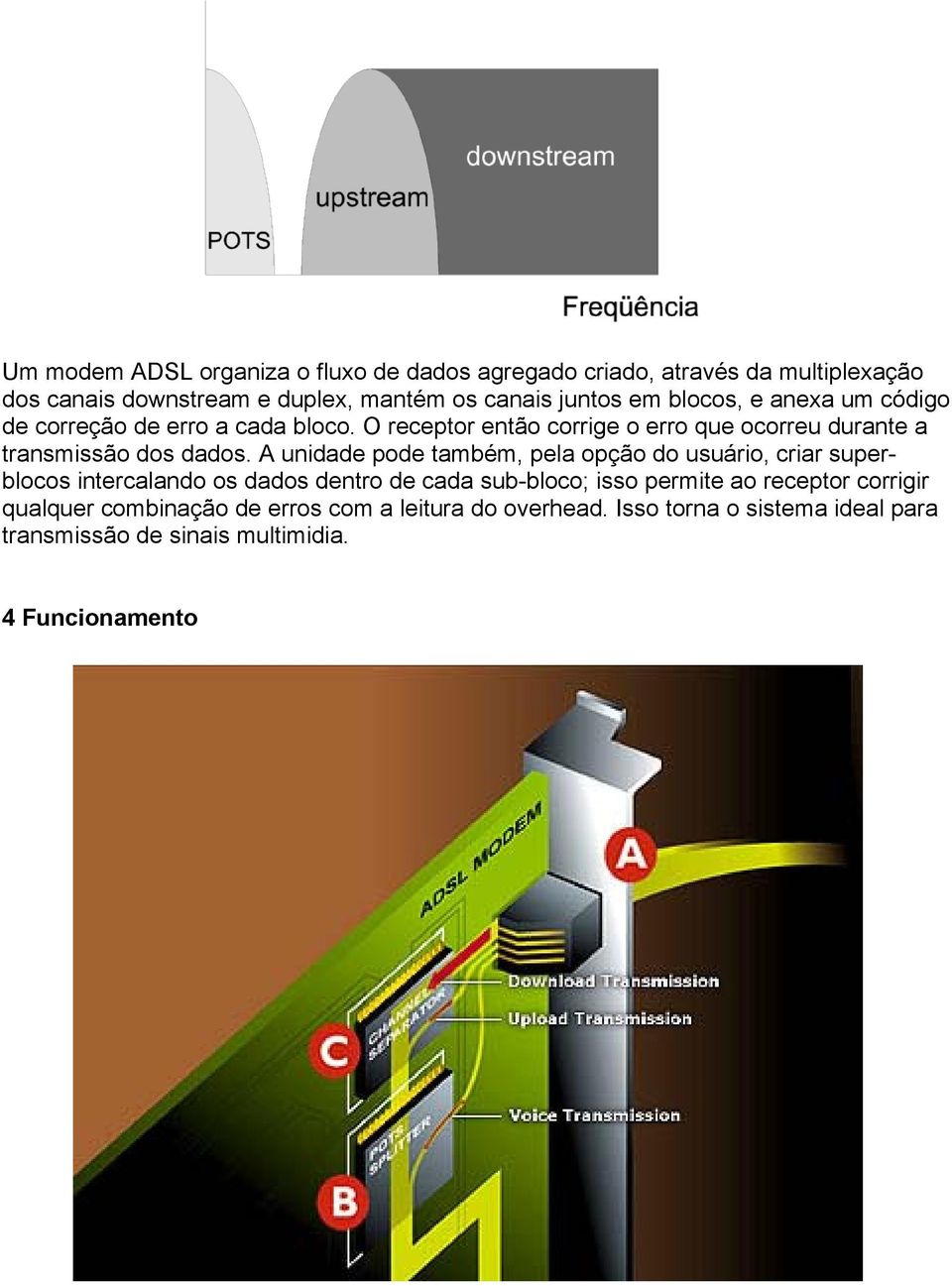 A unidade pode também, pela opção do usuário, criar superblocos intercalando os dados dentro de cada sub-bloco; isso permite ao receptor