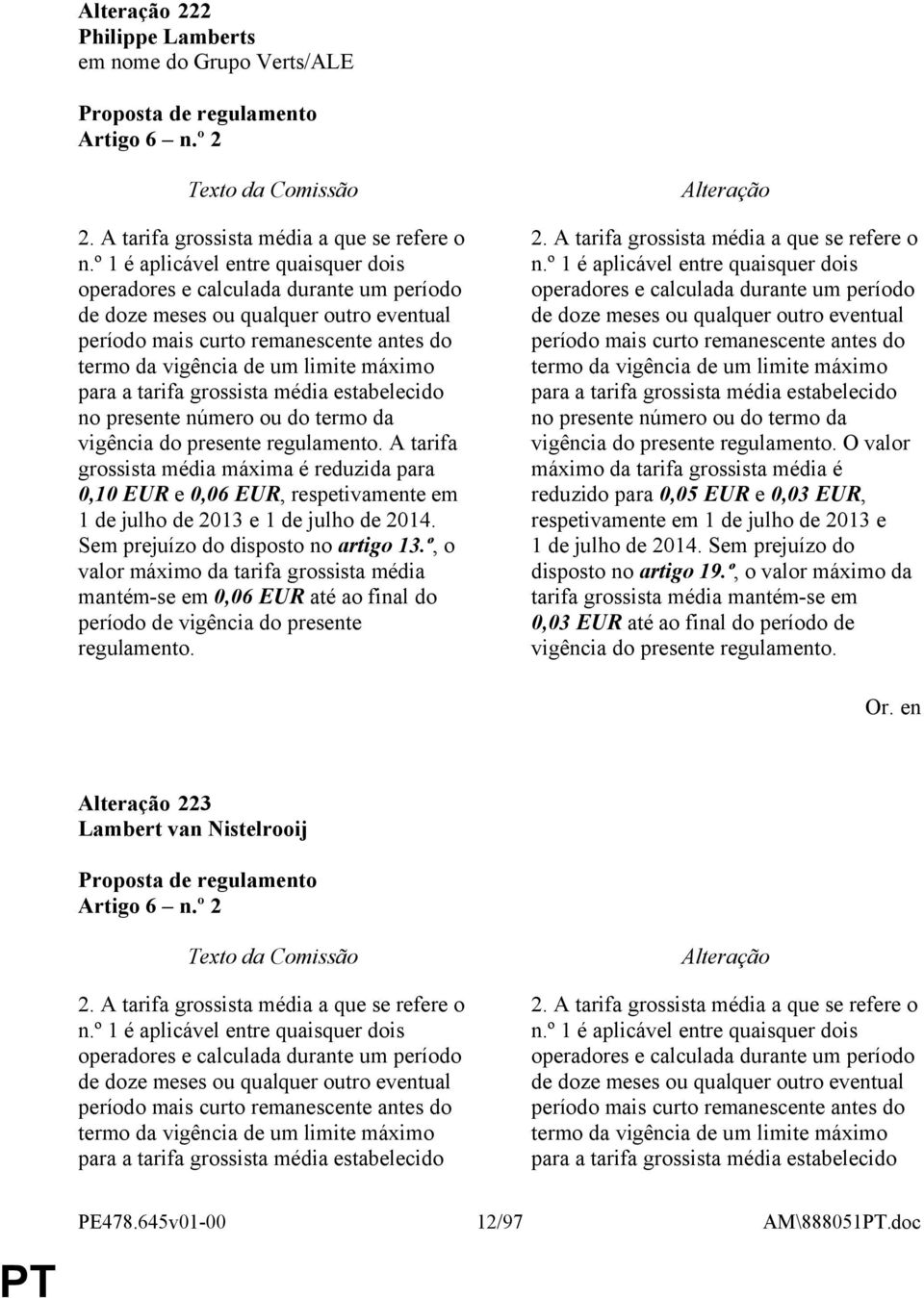 para a tarifa grossista média estabelecido no presente número ou do termo da vigência do presente regulamento.