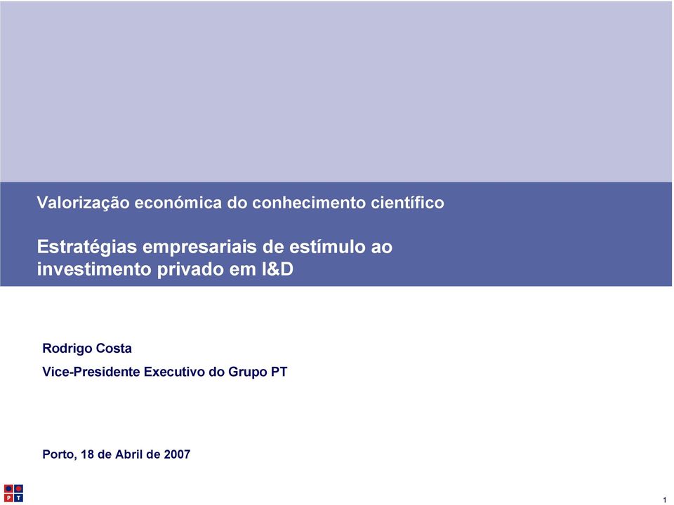 investimento privado em I&D Rodrigo Costa