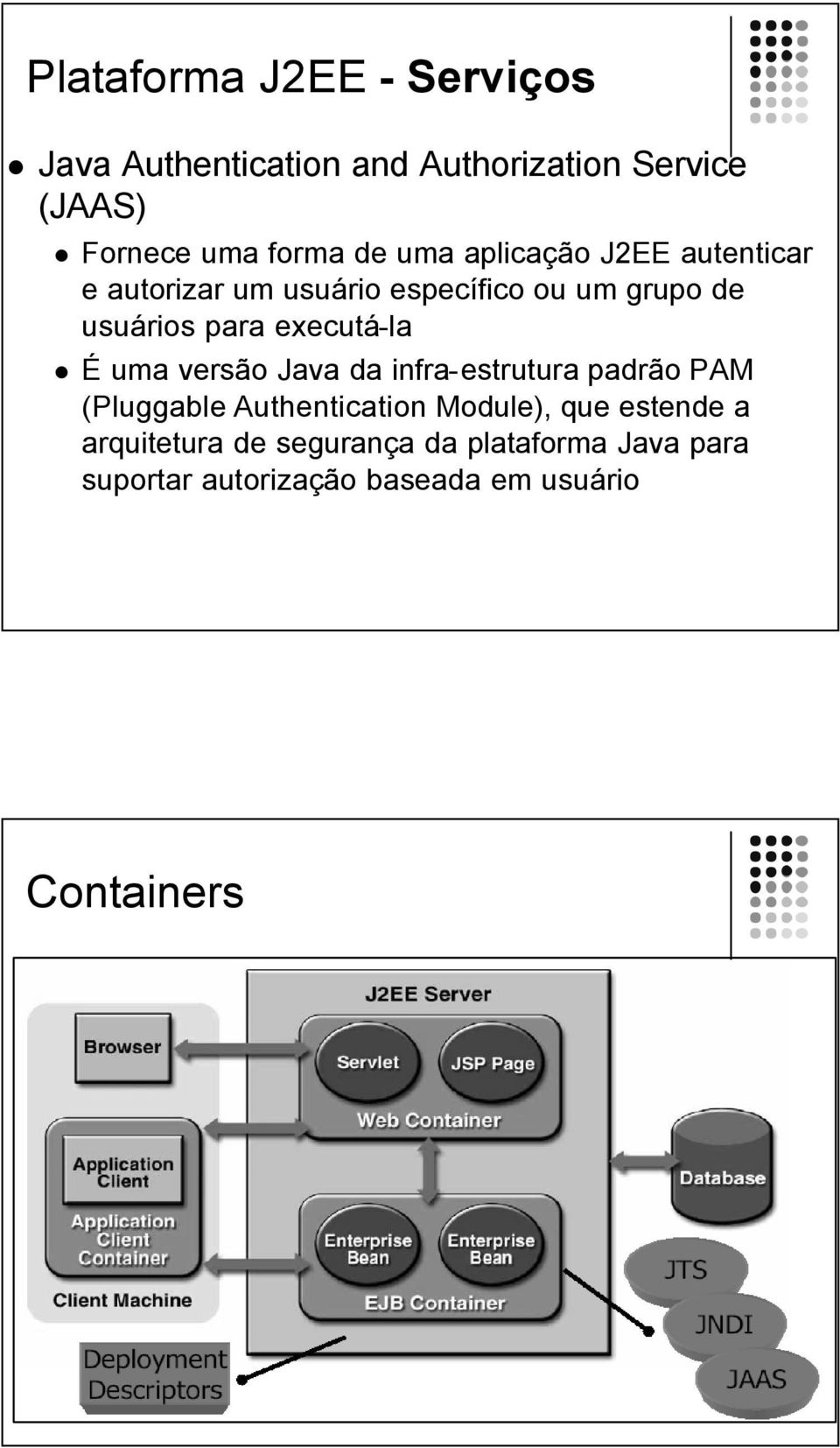 executá-la É uma versão Java da infra-estrutura padrão PAM (Pluggable Authentication Module), que