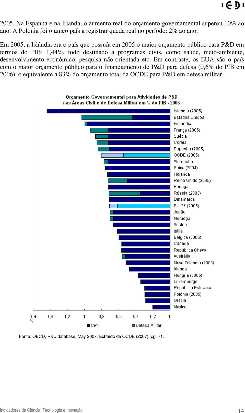 desenvolvimento econômico, pesquisa não-orientada etc.