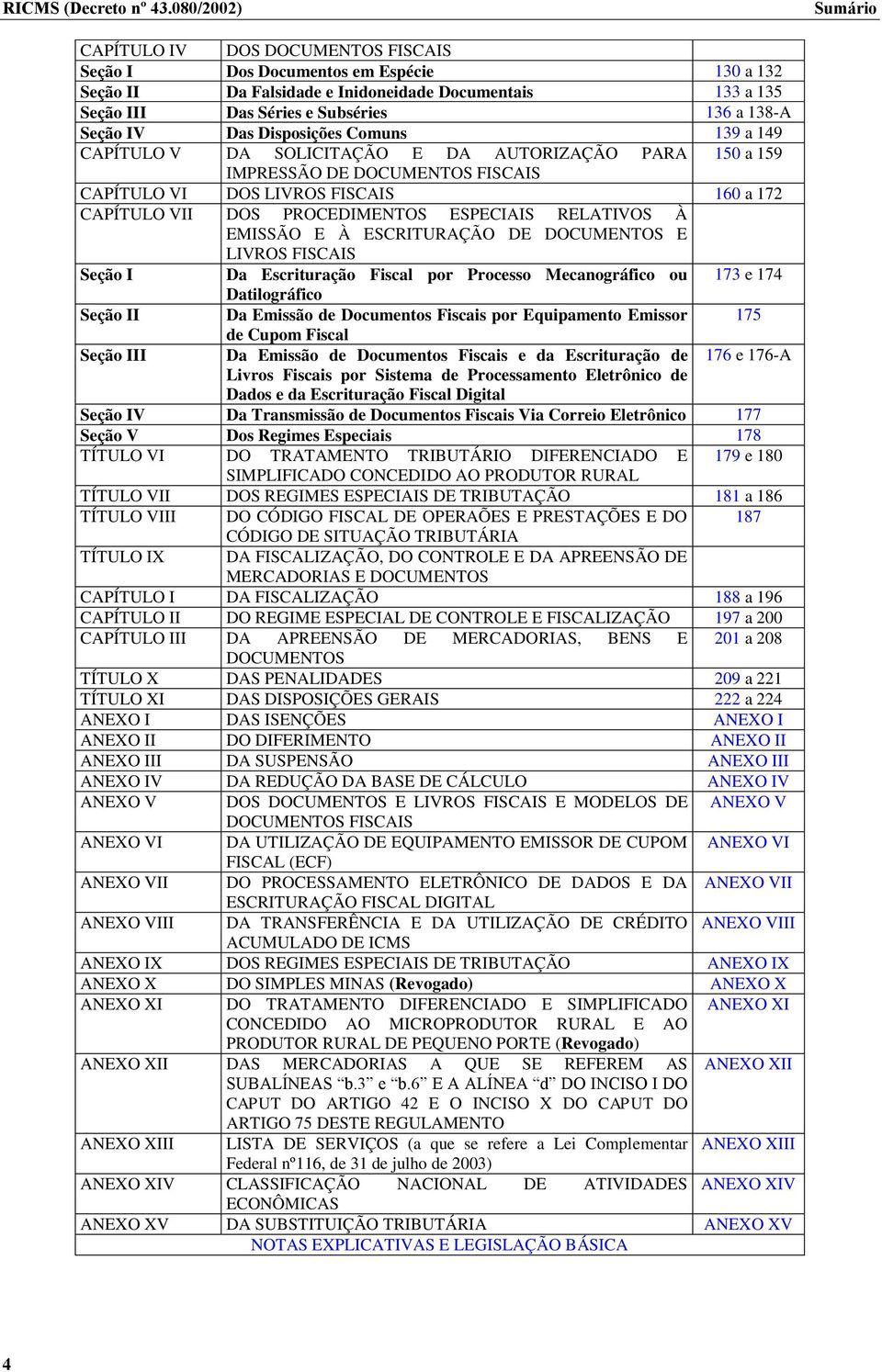 138-A Seção IV Das Disposições Comuns 139 a 149 CAPÍTULO V DA SOLICITAÇÃO E DA AUTORIZAÇÃO PARA 150 a 159 IMPRESSÃO DE DOCUMENTOS FISCAIS CAPÍTULO VI DOS LIVROS FISCAIS 160 a 172 CAPÍTULO VII DOS