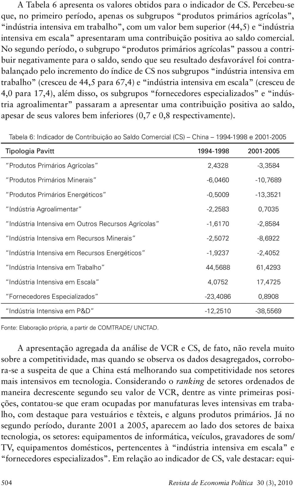 uma contribuição positiva ao saldo comercial.