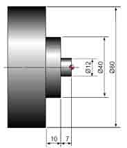 Ciclo de faceamento G94 X25.0 Z-50.0 Exemplo : T0303 G54 G50 S2500 G96 S180 M3 G0 X85.0 Z2.0 G94 X12.0 Z-2.