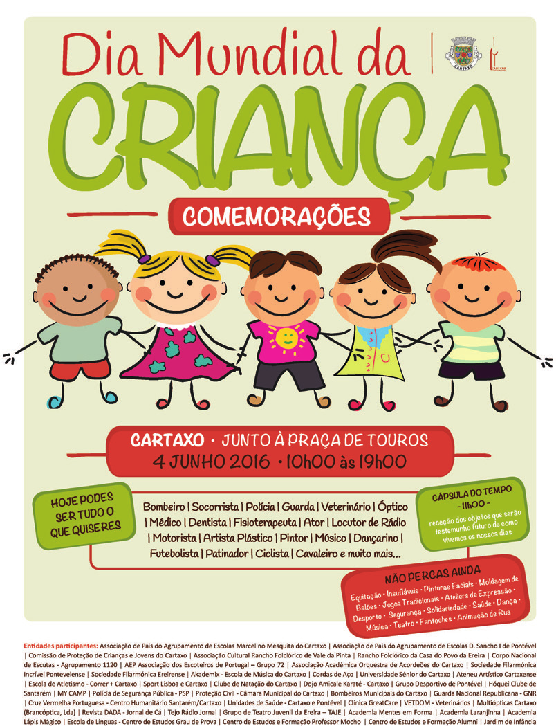 agenda agenda 1 junho 18h00 Centro Cultural do Cartaxo 10 junho 10h00 Piscinas Municipais do Cartaxo Exposição Como imaginas o concelho do Cartaxo daqui a 200 Anos?