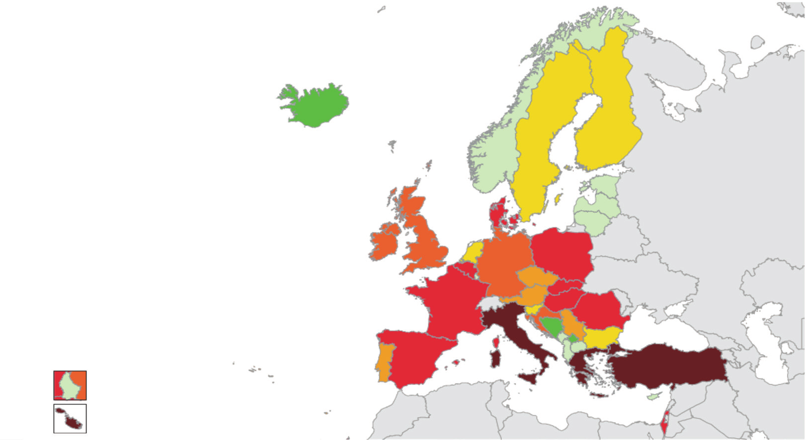 32 PORTUGAL - Prevenção e Controlo de Infeções e de Resistência aos Antimicrobianos em Números 2015 FIGURA 26 ESTÁDIOS EPIDEMIOLÓGICOS EM ENTEROBACTERIACEAE PRODUTORAS DE CARBAPENEMOS EM 38 PAÍSES