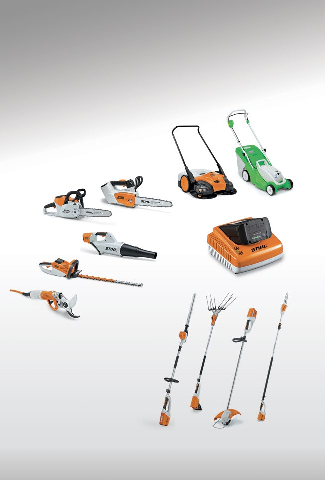 GAMA A BATERIA UMA BATERIA, TODA A ENERGIA STIHL MÁQUINA + CARREGADOR + BATERIA Garanta o melhor preço ao comprar o Kit completo VARREDORA KGA 770 (p.4) CORTA-RELVA MA 443 (p.