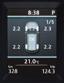 Técnica. O sistema de monitorização da pressão dos pneus fornece informação sobre a pressão de cada um dos pneus. O Motores. 2.0 TDI (140 cv), BMT, MAN-6 2.