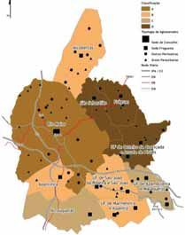 transiçã urban-rural (B) as freguesias de Alcbertas, Asseiceira, Uniã de Freguesias de Marmeleira e Assentiz e Uniã de Freguesias de Sã Jã da Ribeira e Ribeira de Sã Jã representam uma faixa de