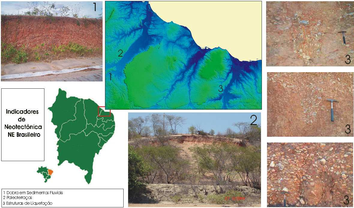 187 Vales fluviais do NE: considerações geomorfológicas parece estar relacionada com semi grabens cenozóicos cujo preenchimento sedimentar está diretamente relacionado à denudação dos horst